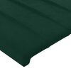 vidaXL Hoofdbord met randen 83x16x78/88 cm fluweel donkergroen