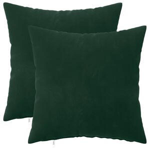 vidaXL Kussensloop 2 pcs HEERLEN Donkergroen 30 x 30 cm Fluweel
