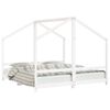 vidaXL Kinderbedframe 2x(90x190) cm massief grenenhout wit