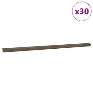 vidaXL Trapprofielen 30 st Bruin 67 x 3 x 2 cm Aluminium