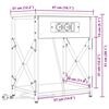 vidaXL Nachtkastje 2 pcs Bruin Eiken 41 x 31 x 51 cm Bewerkt hout
