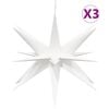 vidaXL Kerstlampen met LED's 3 st inklapbaar 57 cm wit