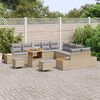 vidaXL Tuinbankenset 13 pcs Beige poly rattan