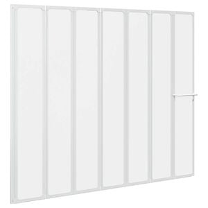 vidaXL Douche en badscherm 140 x 168 cm 7 panelen met handdoekrek