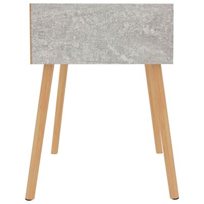 vidaXL Nachtkastjes 2 st 40x40x56 cm bewerkt hout betongrijs