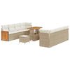 vidaXL Tuin Sofa Set met kussen 11 pcs beige en cr&egrave;mekleurig
