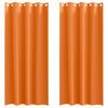 vidaXL Zwart-out Gordijnen met Ringen 2 st Feloranje 225 x 140 cm