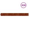 vidaXL Gazonrand 10 st 10 x 103 cm weervast staal Roestkleurig