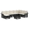 vidaXL Tuinbankenset 9 st Zwart poly rattan