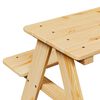 vidaXL Kindertafel met banken 90x79,5x50 cm massief hout