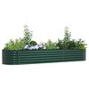 vidaXL Verhoogde plantenbak Groen 320 x 80 x 44 cm Staal