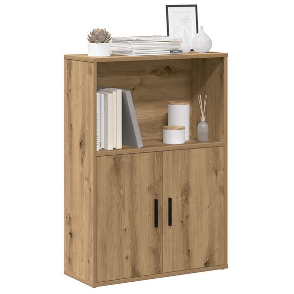 vidaXL Boekenkast 60x24x85 cm bewerkt hout artisanaal eikenkleurig