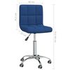 vidaXL Eetkamerstoel draaibaar stof blauw
