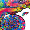 UNIDRAGON Puzzel Iridescent Chameleon 202 stukjes medium 26x33 cm hout