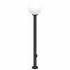 vidaXL Bolderarmatuur met stopcontact 120 cm Zwart IP44