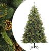 vidaXL Kunstkerstboom met scharnieren en dennenappels 180 cm