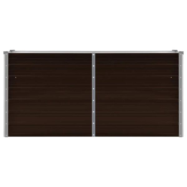 vidaXL Plantenbak verhoogd 160x40x77 cm gegalvaniseerd staal bruin