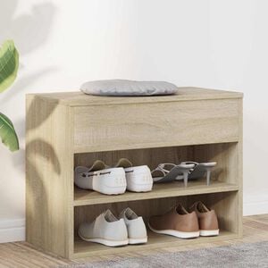 vidaXL Schoenenbank 60x30x45 cm bewerkt hout sonoma eikenkleurig