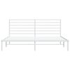 vidaXL Bedframe met hoofdbord metaal wit 183x213 cm