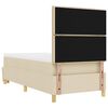 vidaXL Boxspring bed met matras met hoofdeinde Cr&egrave;me 90 x 200 cm Stof