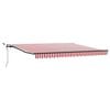 vidaXL Luifeldoek Rood en Wit 400 &times; 350 cm Polyester