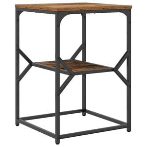 vidaXL Bijzettafel Oud Hout 41 x 40 x 60 cm Engineered hout en staal