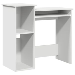 vidaXL Bureau met schappen 84x40x78 cm bewerkt hout wit