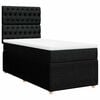 vidaXL Boxspring met matras stof zwart 90x190 cm