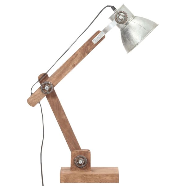 vidaXL Bureaulamp industrieel rond E27 58x18x90 cm zilverkleurig