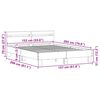 vidaXL Bedframe met LED met hoofdeinde Wit 152 x 203 cm Bewerkt hout