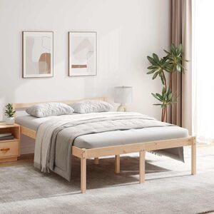 vidaXL Seniorenbed massief grenenhout 140x190 cm