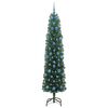 vidaXL Kunstkerstboom Groen 210 cm PVC en Staal en Kunststof