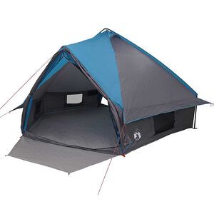 vidaXL Teepee Tent voor 10 Personen 10-persoons Blauw en Grijs