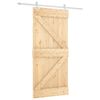 vidaXL Schuifdeur 95 x 210 cm Massief Grenenhout (Niet-Behandeld)