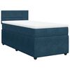 vidaXL Boxspring met matras fluweel blauw 90x190 cm