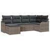 vidaXL Tuin Sofa Set 6 st Grijs poly rattan