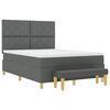 vidaXL Boxspring bed met matras Donkergrijs 160 x 200 cm Stof