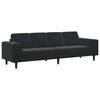 vidaXL Woonkamer Bank Zwart 250 x 77 x 76 cm