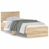 vidaXL Bedframe met hoofdbord zonder matras sonoma eiken 75x190 cm