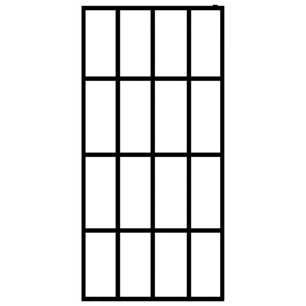 vidaXL Inloopdouchewand 90x195 cm transparant gehard glas