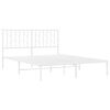 vidaXL Bedframe met hoofdbord metaal wit 140x200 cm