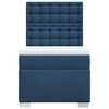 vidaXL Boxspring met matras stof blauw 90x190 cm