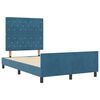vidaXL Boxspringbed met hoofdeinde Donkerblauw 120 x 200 cm Fluweel