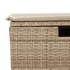 vidaXL 9-delige Loungeset met kussens poly rattan beige
