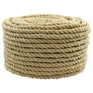 vidaXL Boottouw 14 mm 250 m Naturel