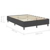 vidaXL Boxspring stof donkergrijs 160x200 cm