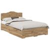 vidaXL Bedframe met hoofdeinde Artisan Eiken 120 x 190 cm Bewerkt hout