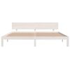 vidaXL Bedframe massief grenenhout wit 200x200 cm
