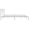 vidaXL Bedframe met hoofdbord metaal wit 180x200 cm