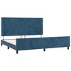 vidaXL Bedframe zonder matras 200x200 cm fluweel donkerblauw